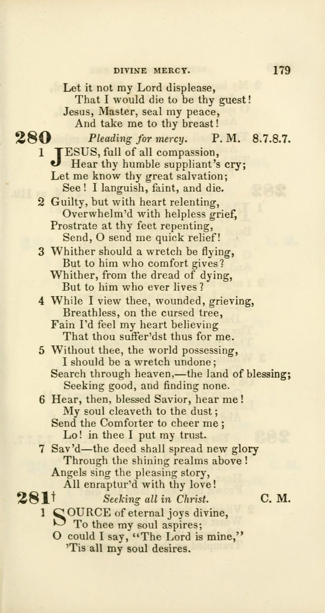 Hymns: selected and original, for public and private worship (60th ed., 1st rev. ed.) page 179