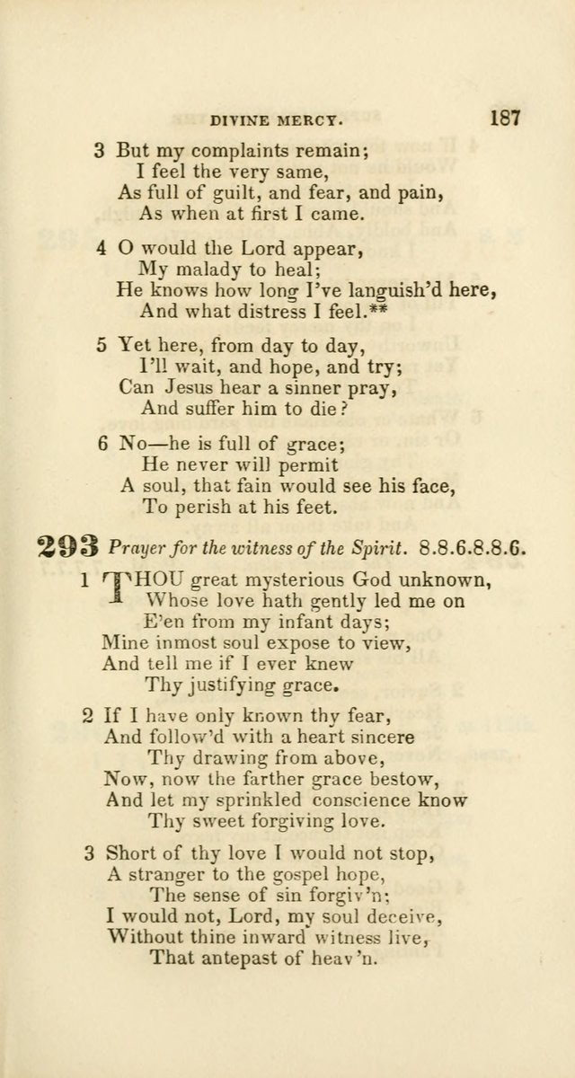 Hymns: selected and original, for public and private worship (60th ed., 1st rev. ed.) page 187