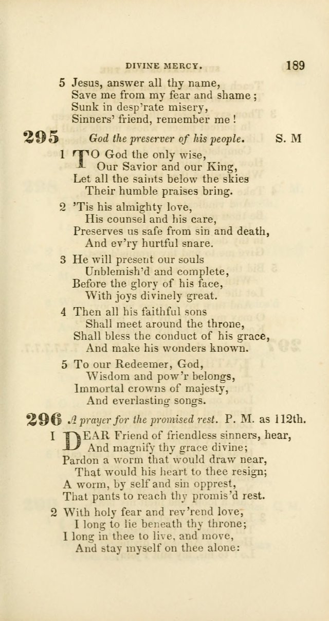 Hymns: selected and original, for public and private worship (60th ed., 1st rev. ed.) page 189