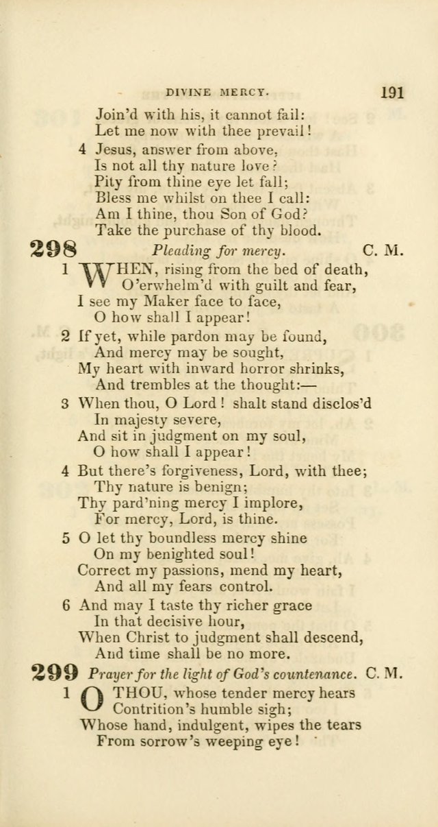 Hymns: selected and original, for public and private worship (60th ed., 1st rev. ed.) page 191