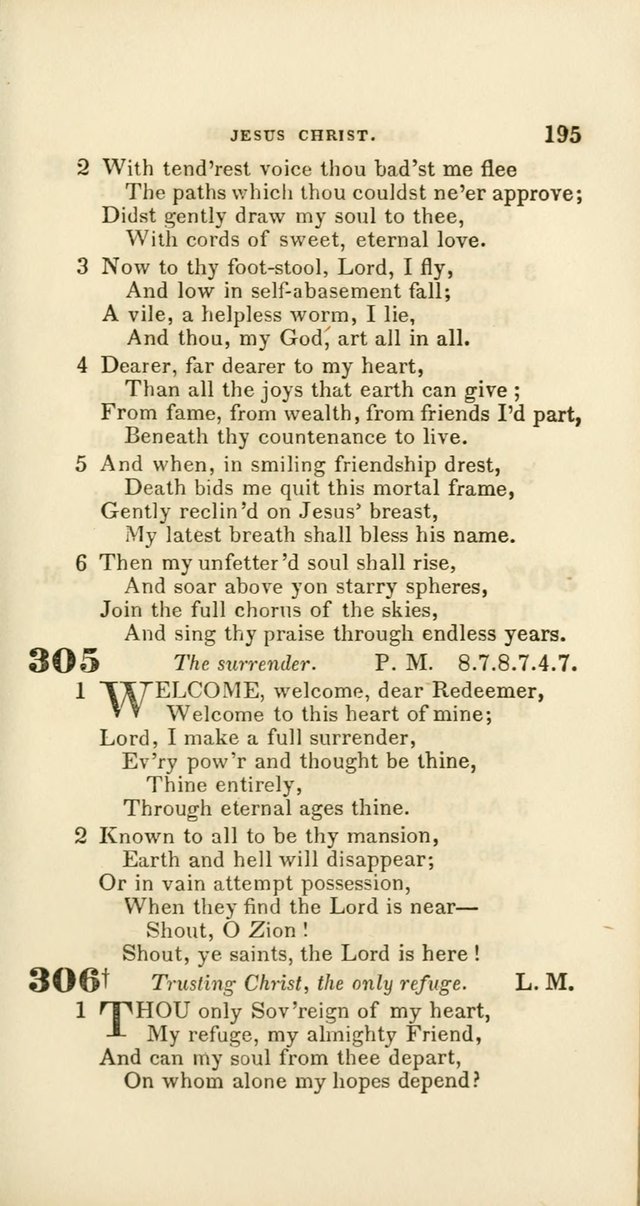 Hymns: selected and original, for public and private worship (60th ed., 1st rev. ed.) page 195