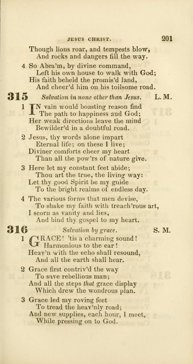 Hymns: selected and original, for public and private worship (60th ed., 1st rev. ed.) page 201