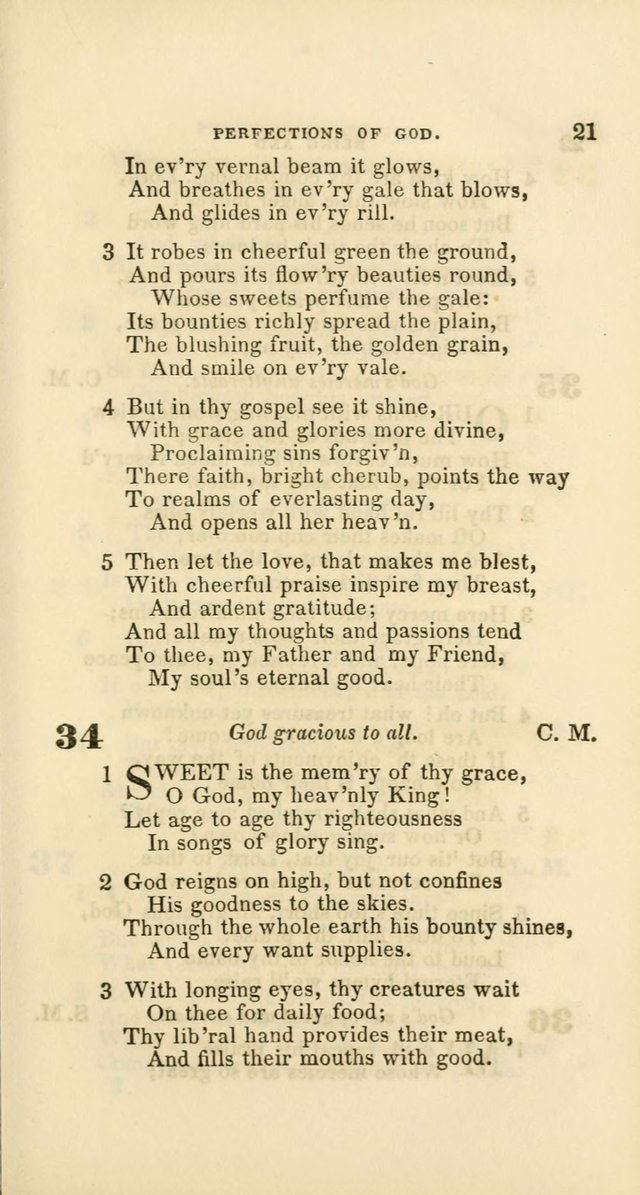 Hymns: selected and original, for public and private worship (60th ed., 1st rev. ed.) page 21