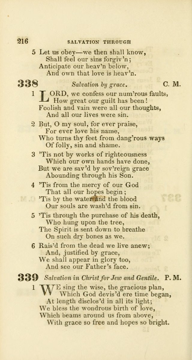 Hymns: selected and original, for public and private worship (60th ed., 1st rev. ed.) page 216