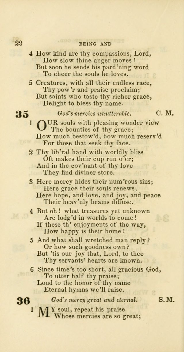 Hymns: selected and original, for public and private worship (60th ed., 1st rev. ed.) page 22