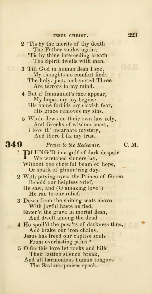 Hymns: selected and original, for public and private worship (60th ed., 1st rev. ed.) page 223