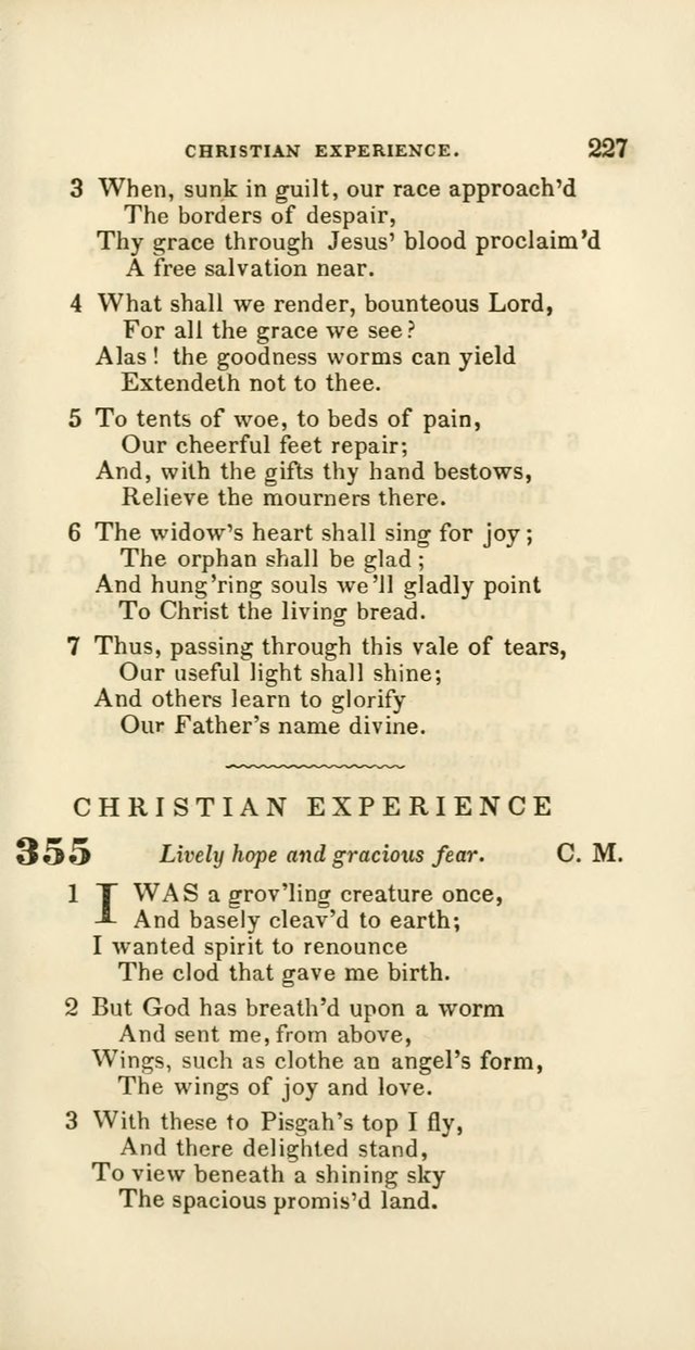 Hymns: selected and original, for public and private worship (60th ed., 1st rev. ed.) page 227