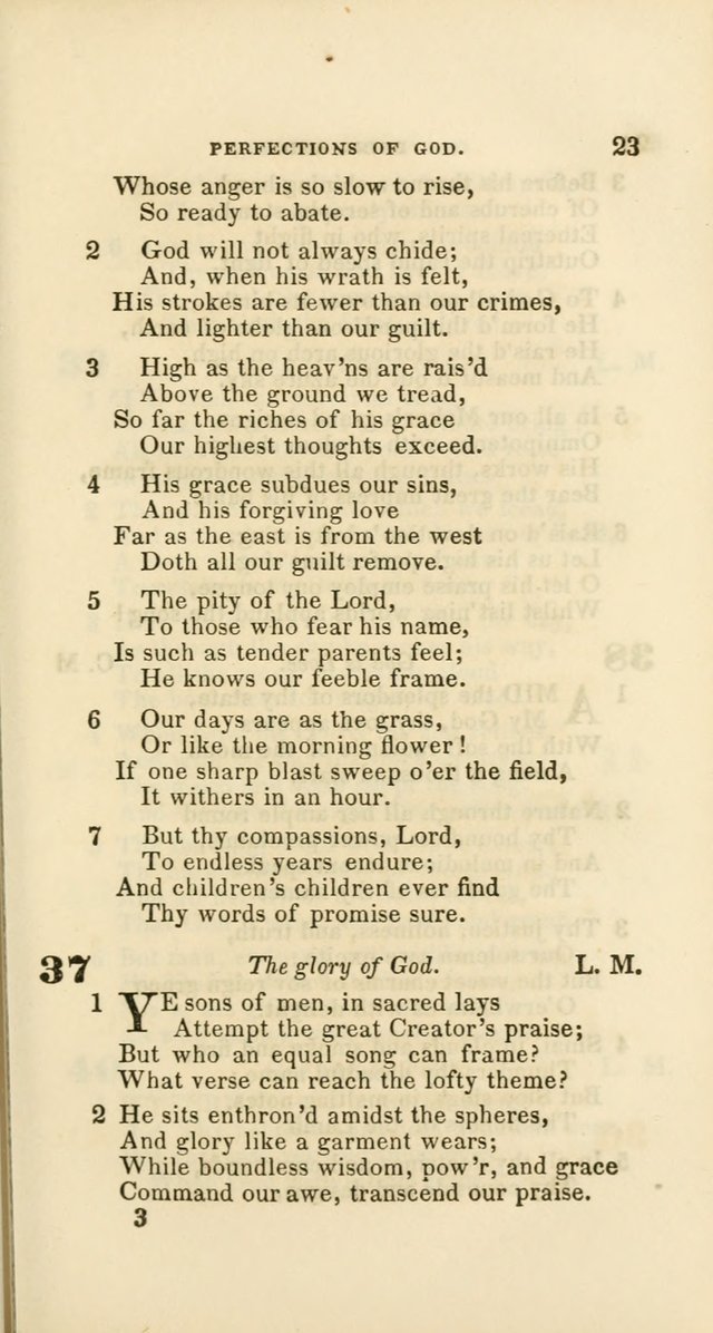 Hymns: selected and original, for public and private worship (60th ed., 1st rev. ed.) page 23