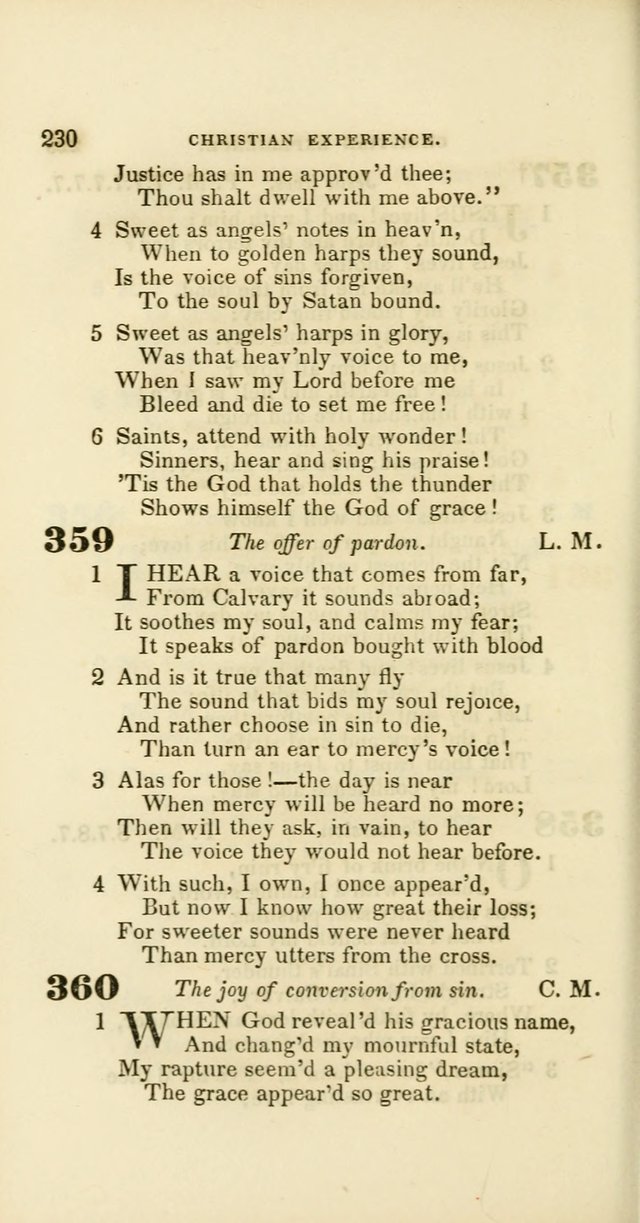 Hymns: selected and original, for public and private worship (60th ed., 1st rev. ed.) page 230