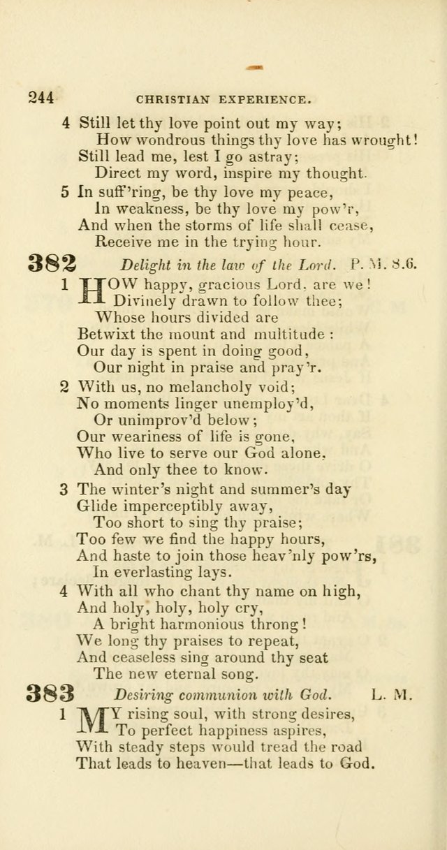 Hymns: selected and original, for public and private worship (60th ed., 1st rev. ed.) page 244