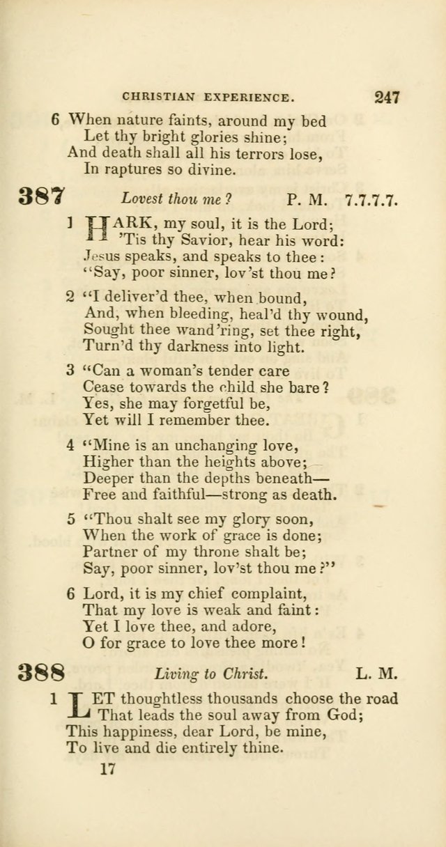 Hymns: selected and original, for public and private worship (60th ed., 1st rev. ed.) page 247