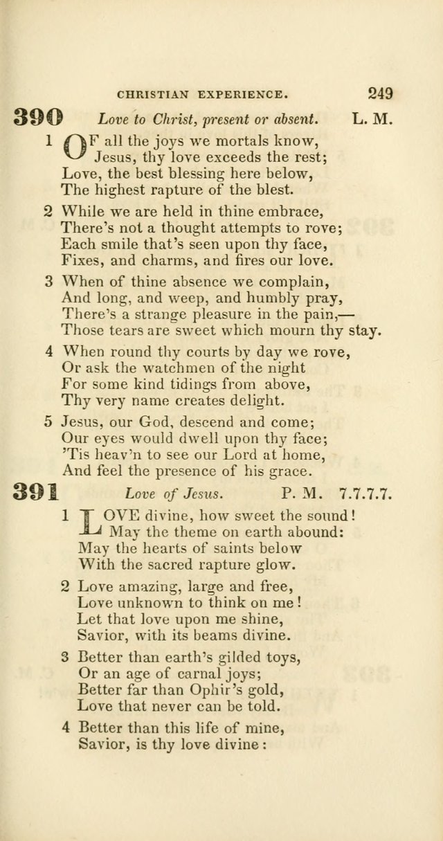 Hymns: selected and original, for public and private worship (60th ed., 1st rev. ed.) page 249