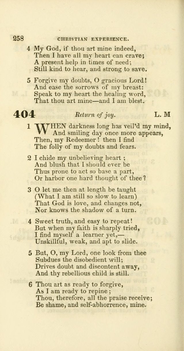 Hymns: selected and original, for public and private worship (60th ed., 1st rev. ed.) page 258