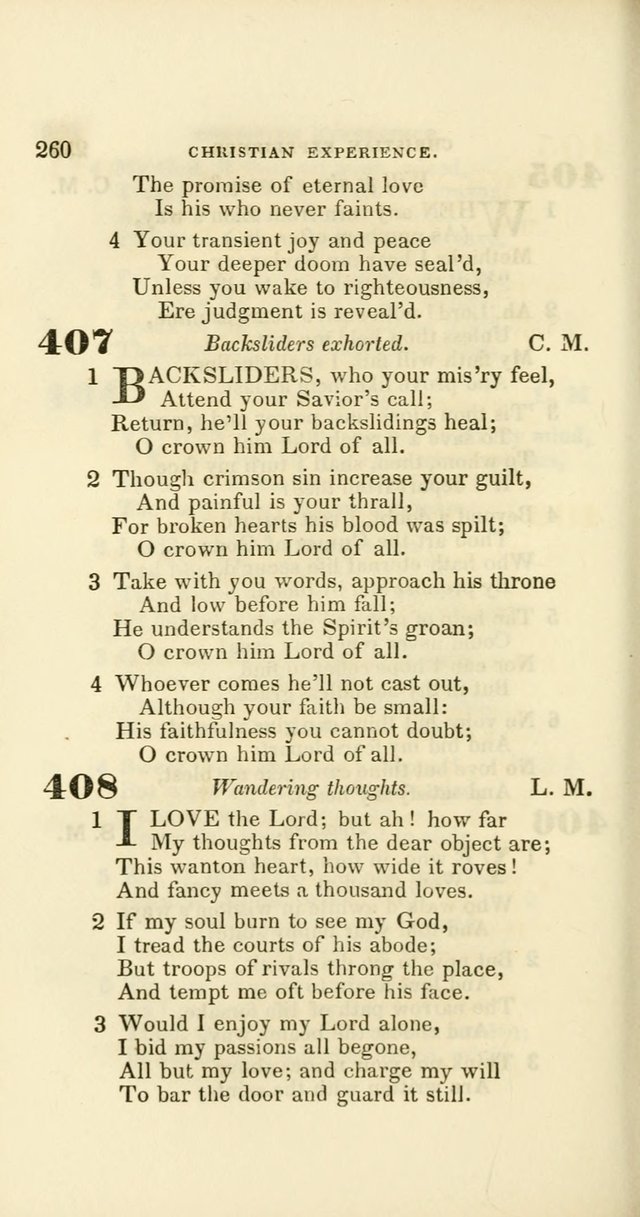 Hymns: selected and original, for public and private worship (60th ed., 1st rev. ed.) page 260