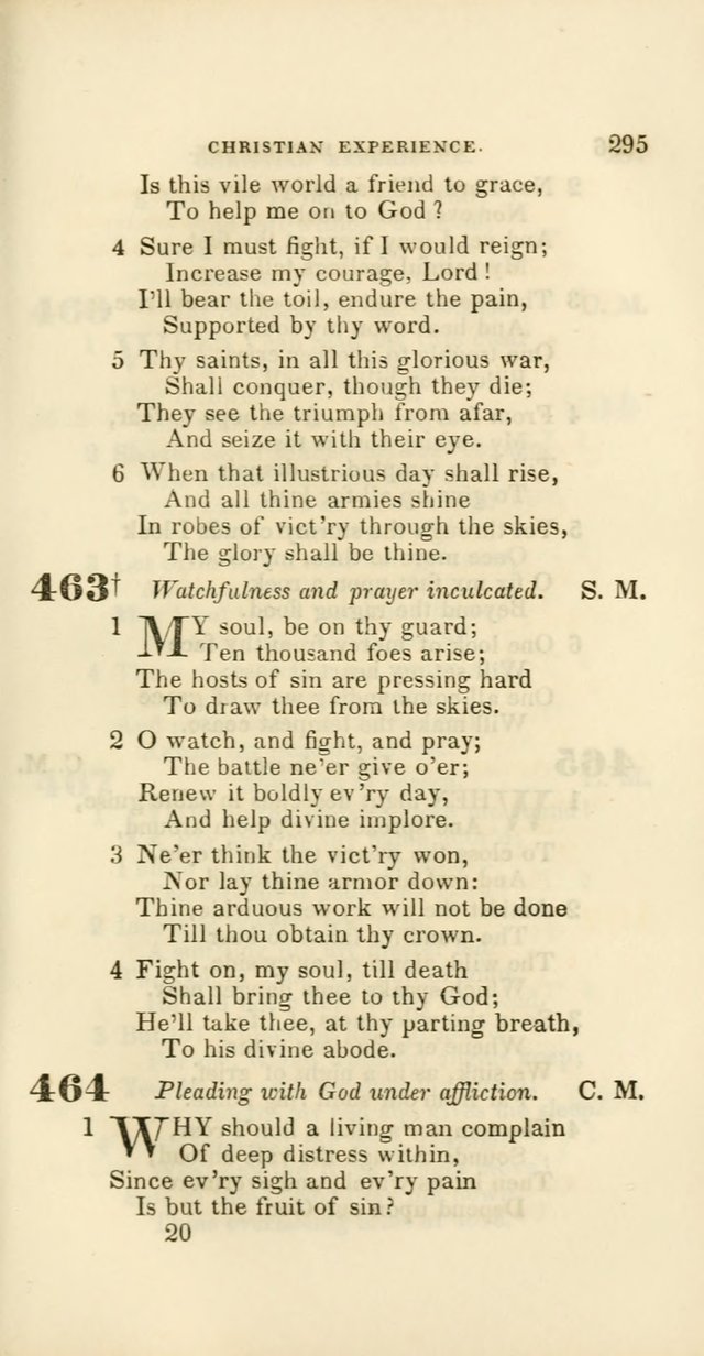 Hymns: selected and original, for public and private worship (60th ed., 1st rev. ed.) page 295