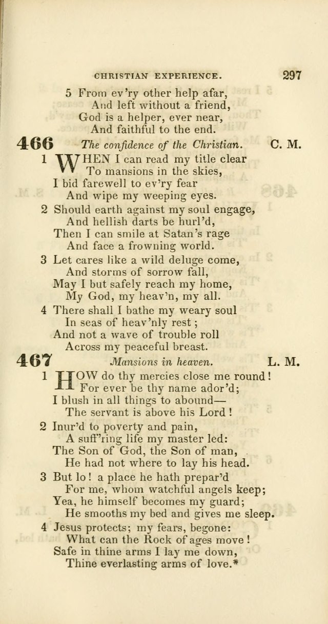 Hymns: selected and original, for public and private worship (60th ed., 1st rev. ed.) page 297