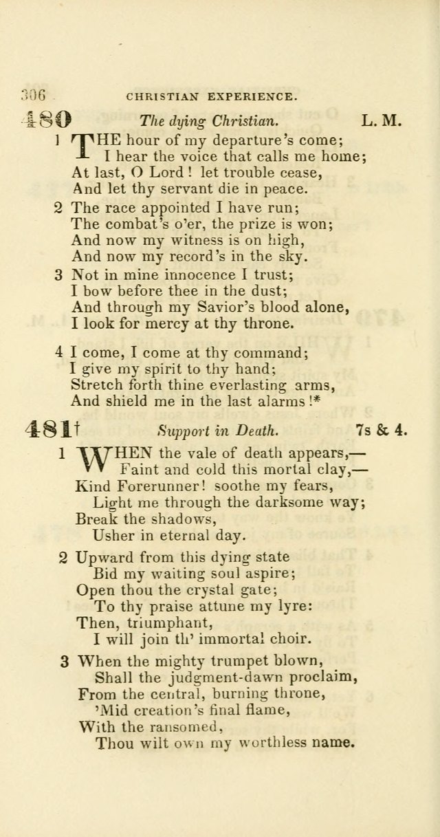 Hymns: selected and original, for public and private worship (60th ed., 1st rev. ed.) page 306