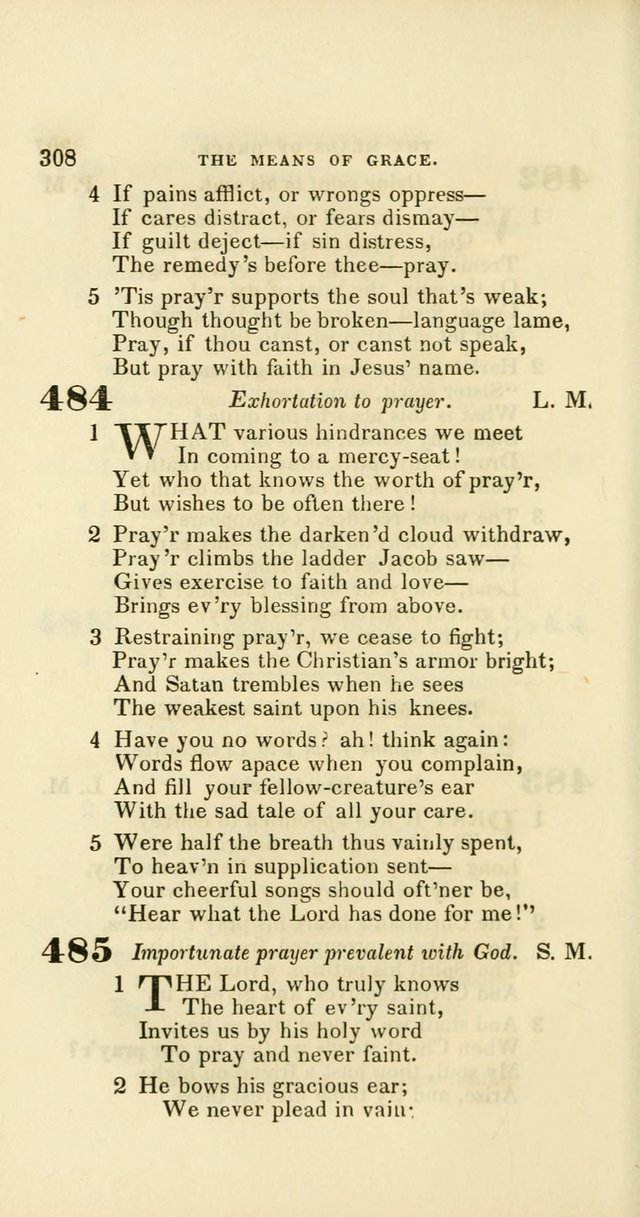 Hymns: selected and original, for public and private worship (60th ed., 1st rev. ed.) page 308