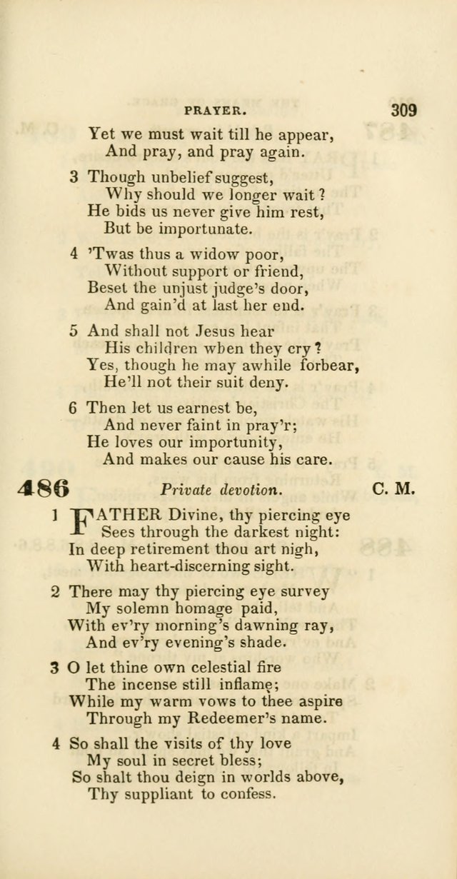 Hymns: selected and original, for public and private worship (60th ed., 1st rev. ed.) page 309