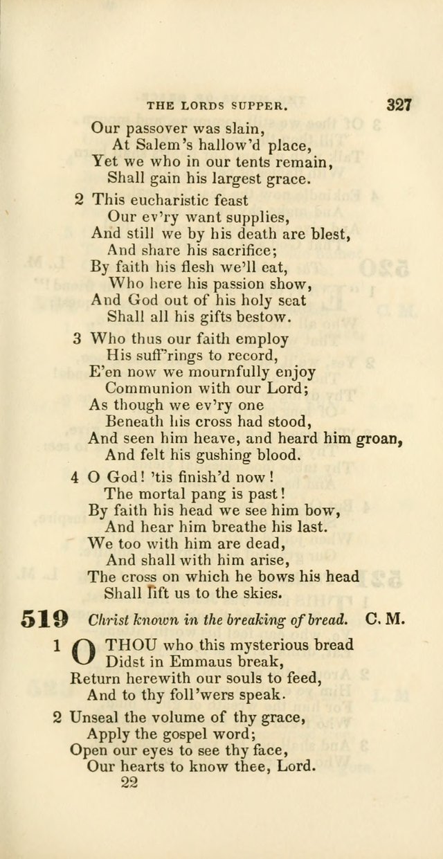 Hymns: selected and original, for public and private worship (60th ed., 1st rev. ed.) page 327