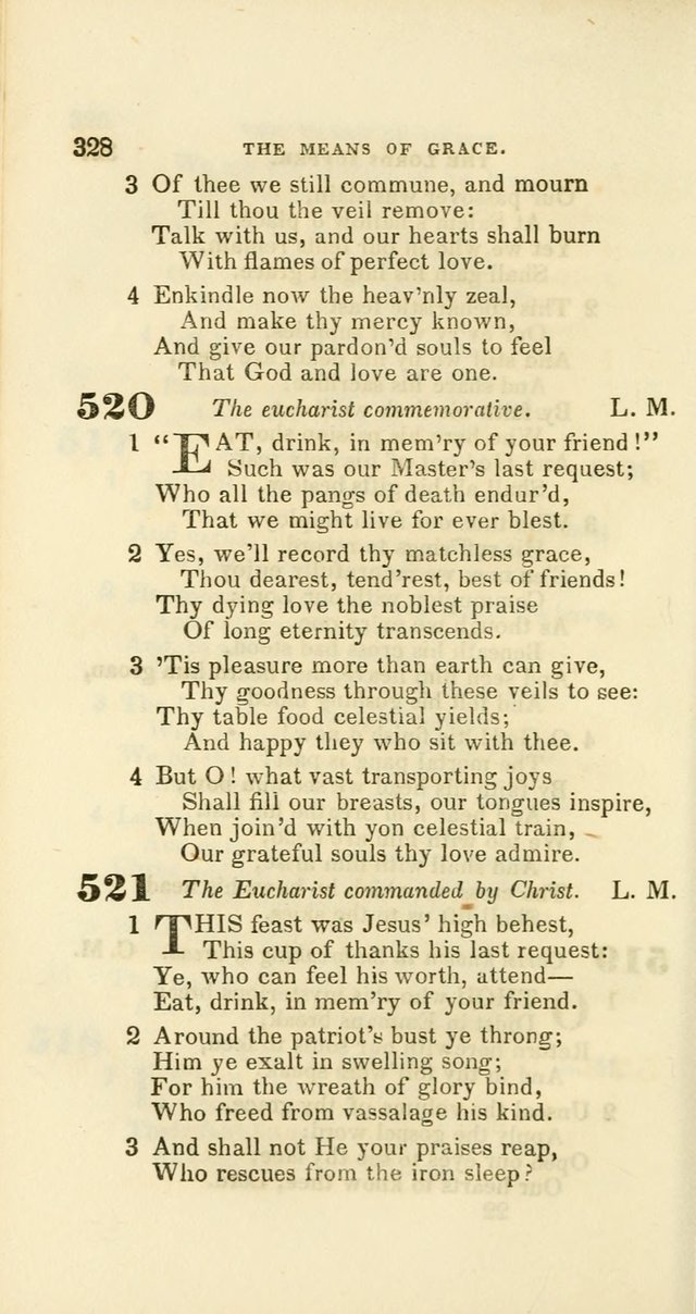 Hymns: selected and original, for public and private worship (60th ed., 1st rev. ed.) page 328