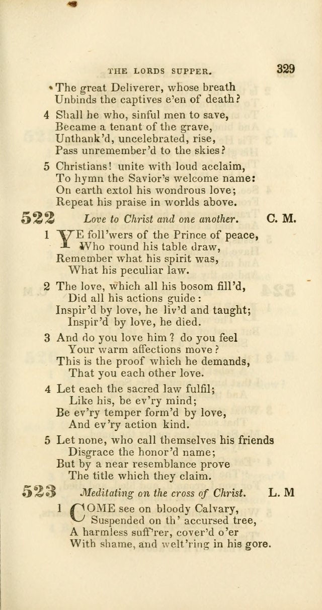 Hymns: selected and original, for public and private worship (60th ed., 1st rev. ed.) page 329