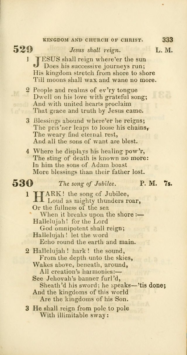 Hymns: selected and original, for public and private worship (60th ed., 1st rev. ed.) page 333