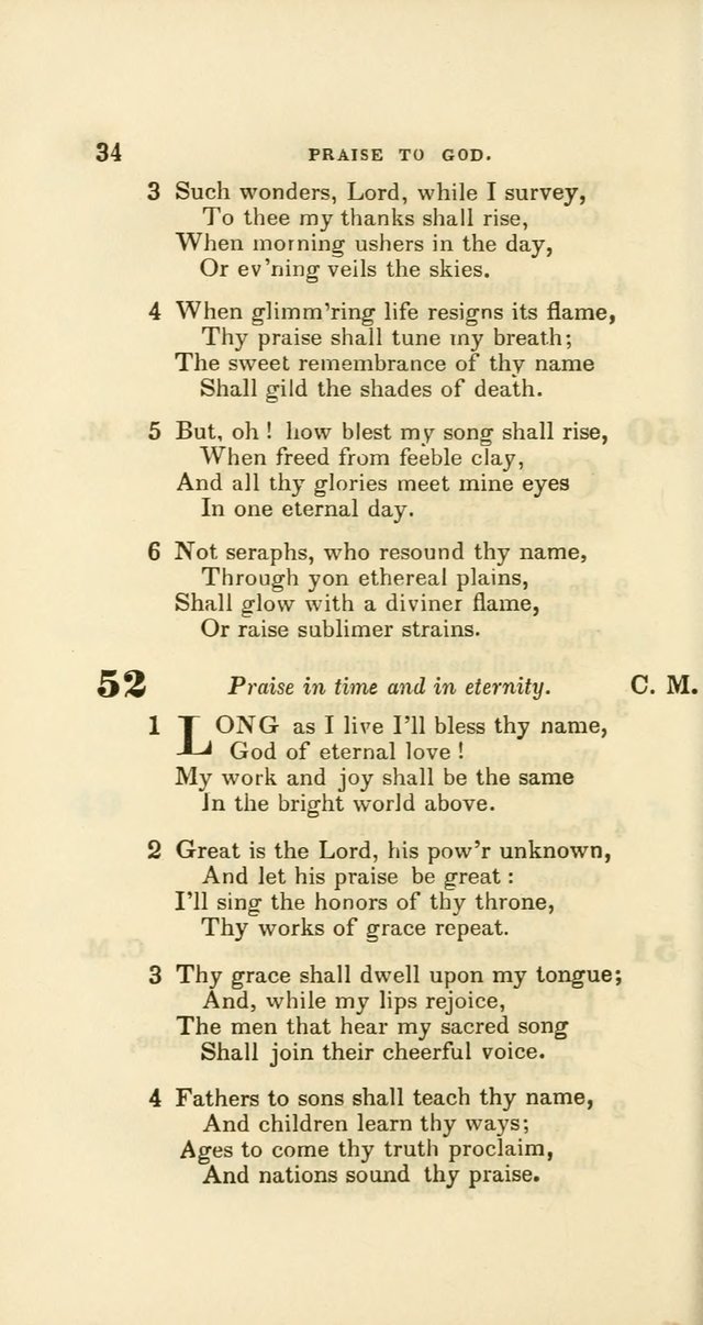 Hymns: selected and original, for public and private worship (60th ed., 1st rev. ed.) page 34