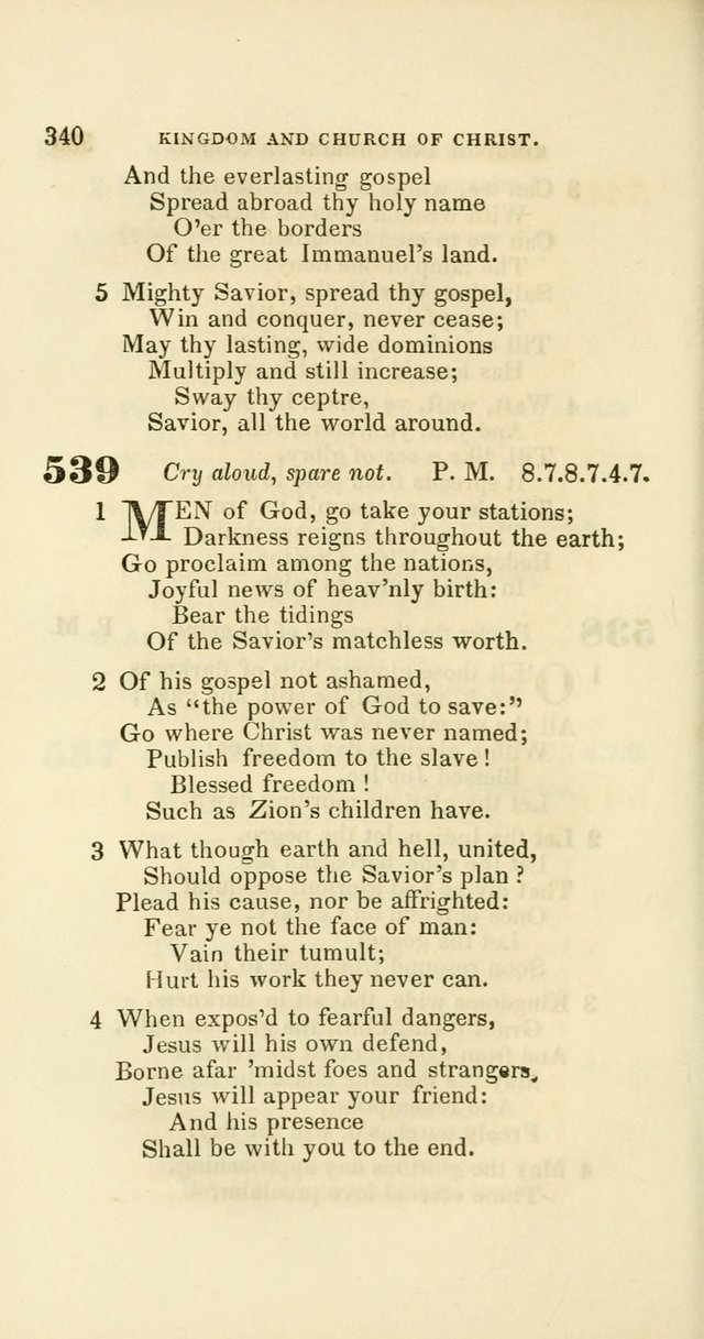 Hymns: selected and original, for public and private worship (60th ed., 1st rev. ed.) page 340