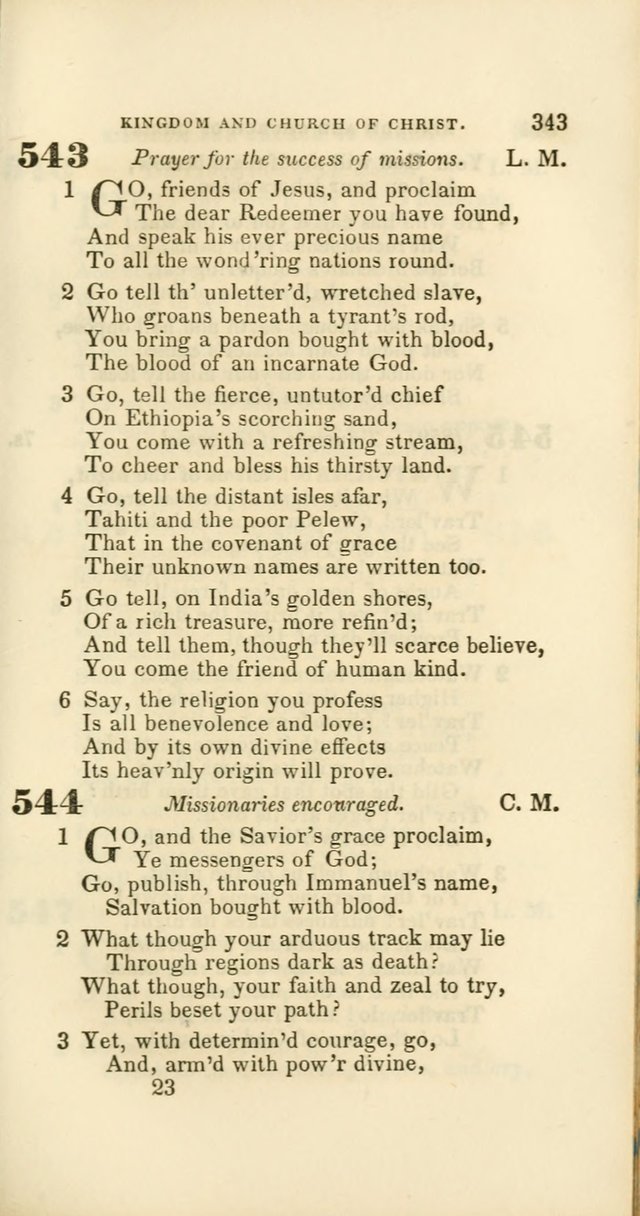 Hymns: selected and original, for public and private worship (60th ed., 1st rev. ed.) page 343