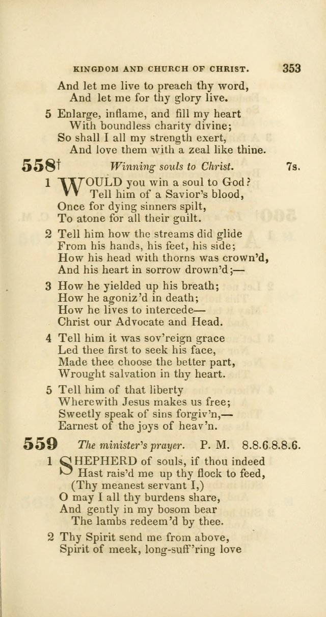 Hymns: selected and original, for public and private worship (60th ed., 1st rev. ed.) page 353