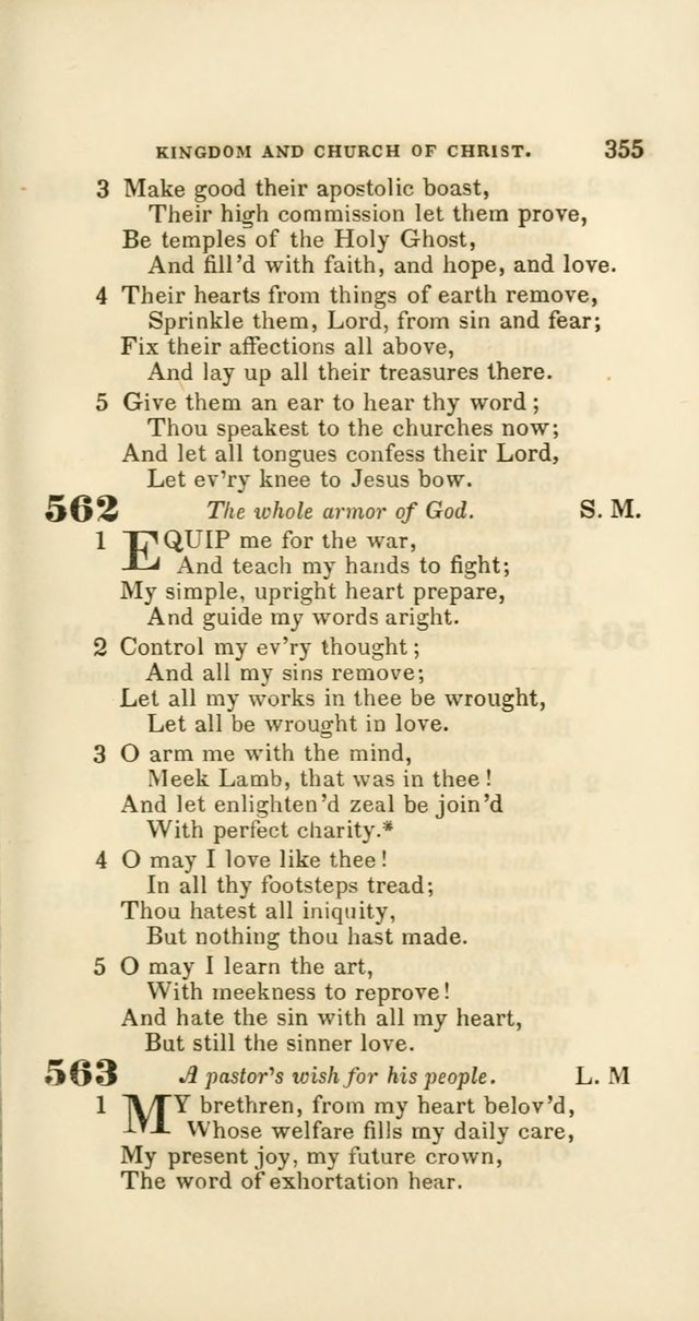 Hymns: selected and original, for public and private worship (60th ed., 1st rev. ed.) page 355