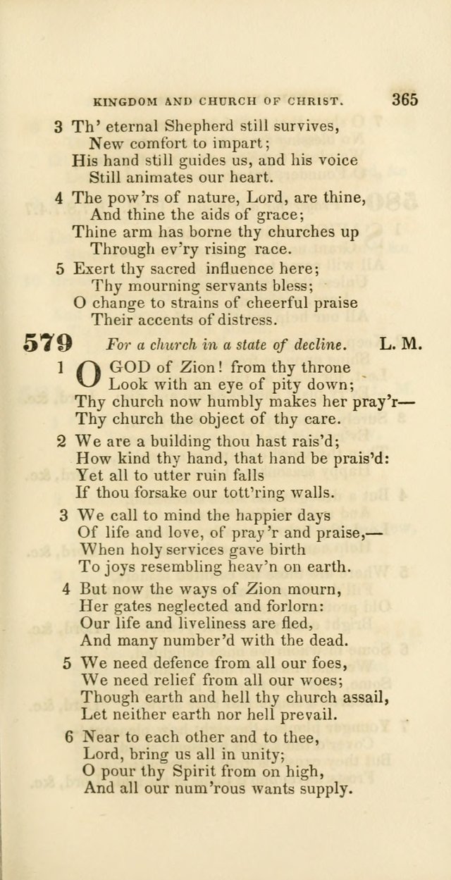 Hymns: selected and original, for public and private worship (60th ed., 1st rev. ed.) page 365