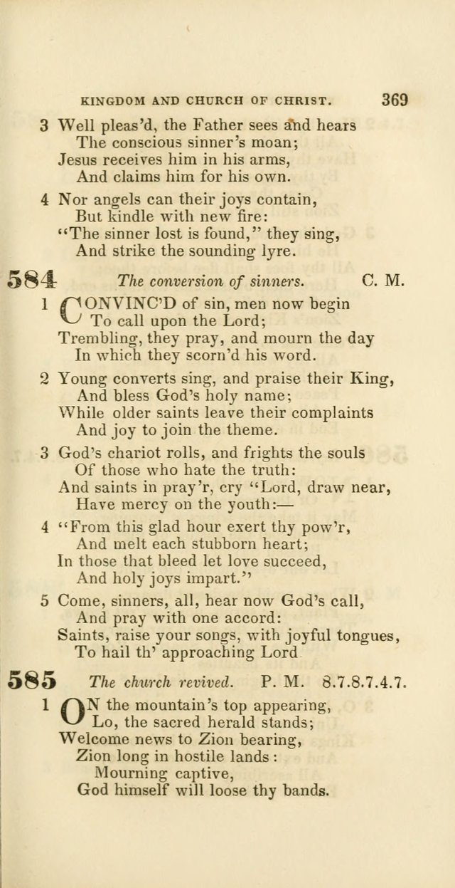 Hymns: selected and original, for public and private worship (60th ed., 1st rev. ed.) page 369