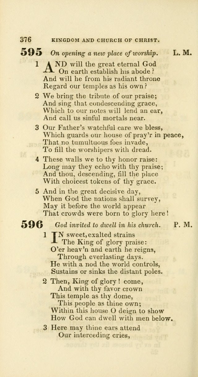 Hymns: selected and original, for public and private worship (60th ed., 1st rev. ed.) page 376