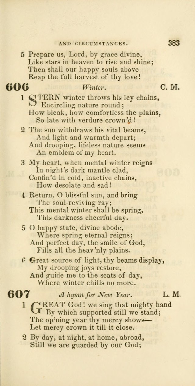 Hymns: selected and original, for public and private worship (60th ed., 1st rev. ed.) page 383