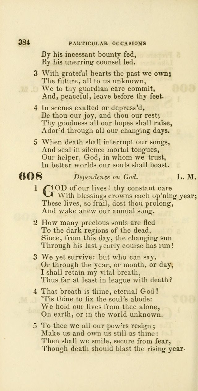 Hymns: selected and original, for public and private worship (60th ed., 1st rev. ed.) page 384