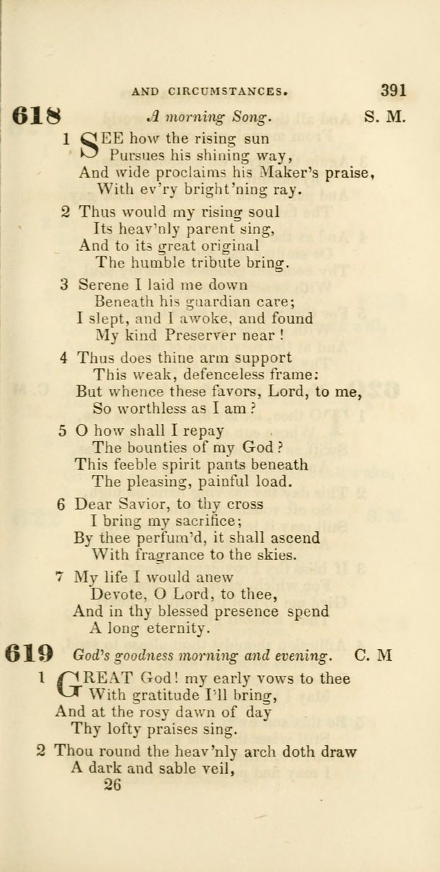 Hymns: selected and original, for public and private worship (60th ed., 1st rev. ed.) page 391