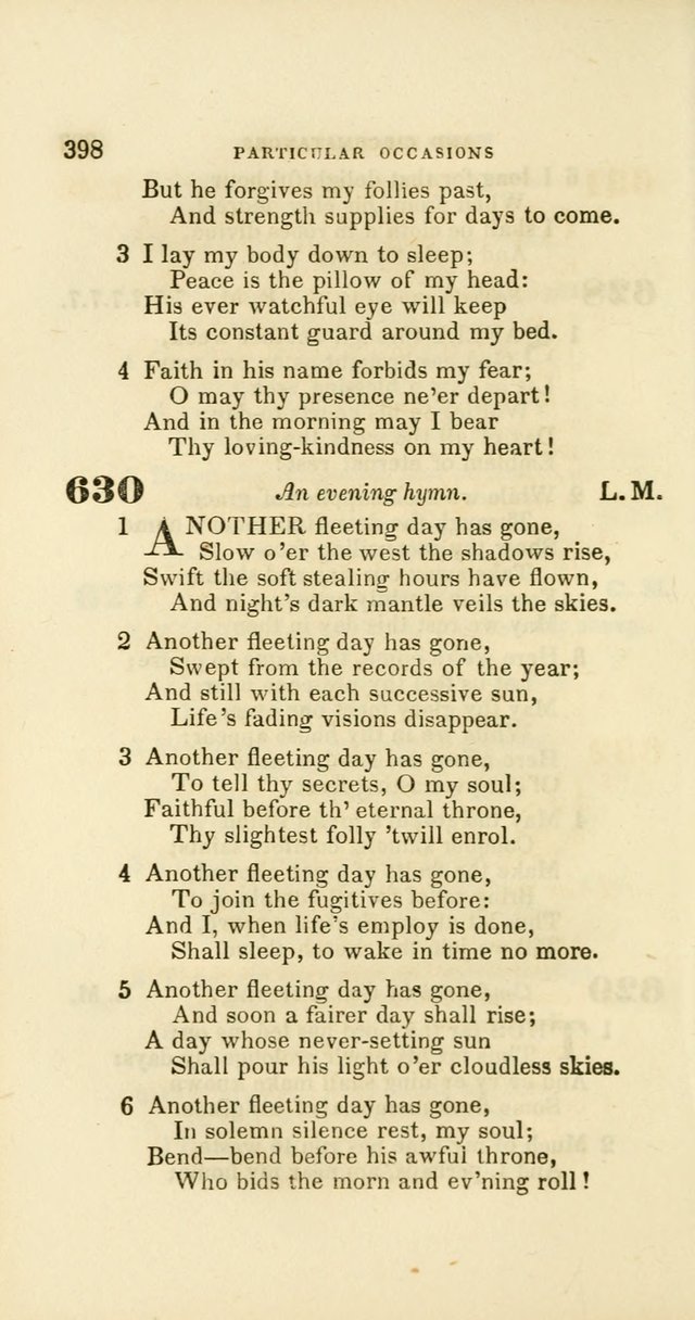 Hymns: selected and original, for public and private worship (60th ed., 1st rev. ed.) page 398