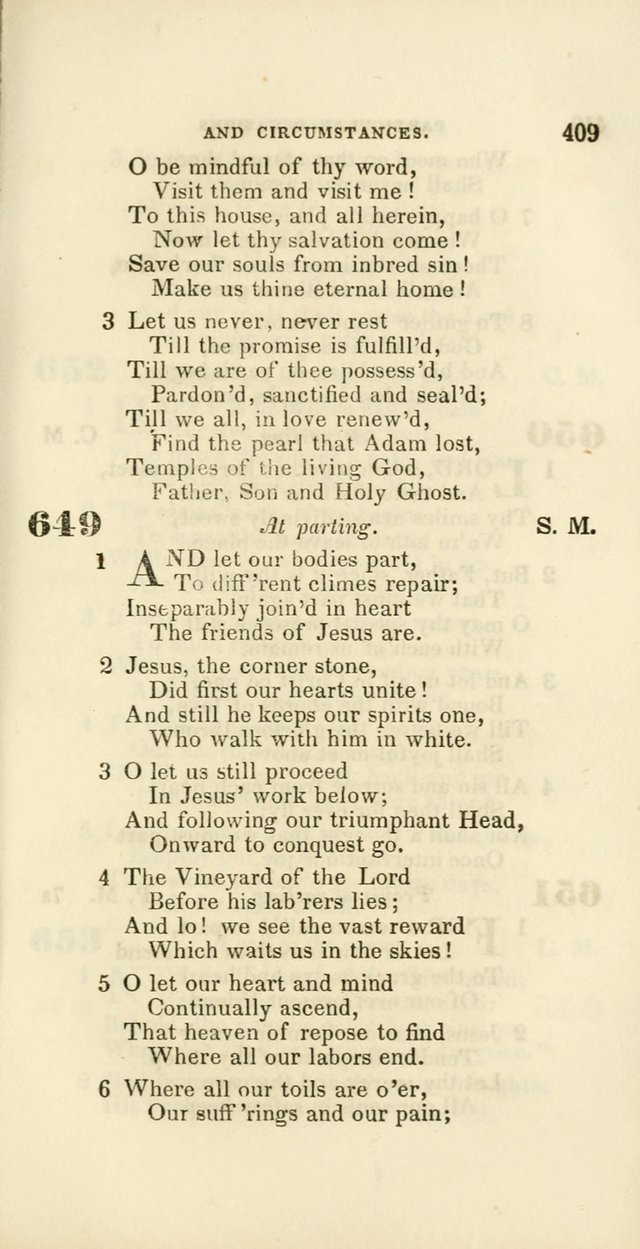 Hymns: selected and original, for public and private worship (60th ed., 1st rev. ed.) page 409