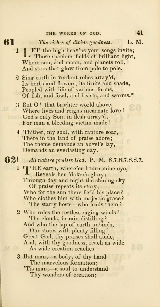 Hymns: selected and original, for public and private worship (60th ed., 1st rev. ed.) page 41