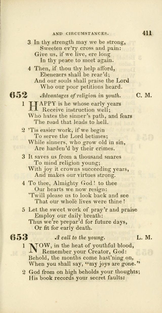 Hymns: selected and original, for public and private worship (60th ed., 1st rev. ed.) page 411