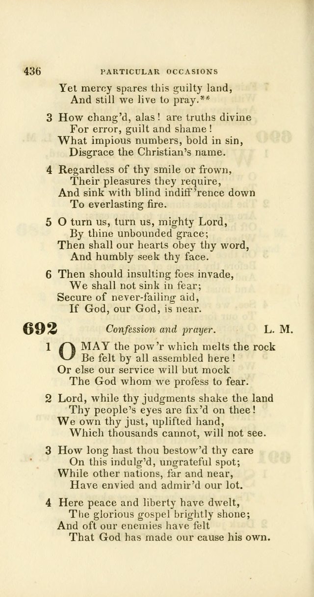 Hymns: selected and original, for public and private worship (60th ed., 1st rev. ed.) page 436