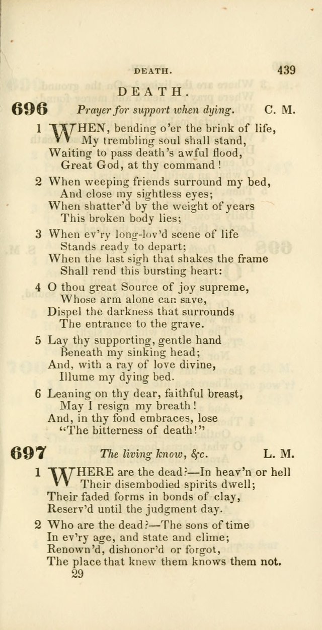 Hymns: selected and original, for public and private worship (60th ed., 1st rev. ed.) page 439