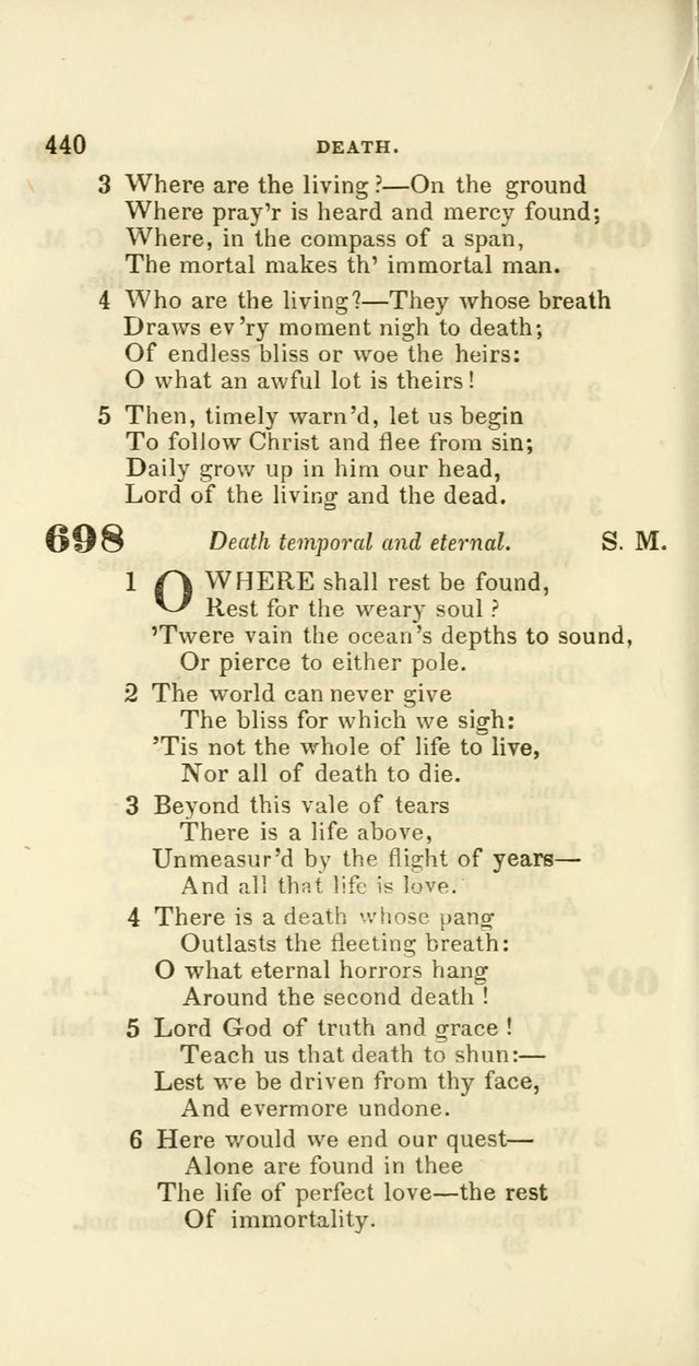 Hymns: selected and original, for public and private worship (60th ed., 1st rev. ed.) page 440