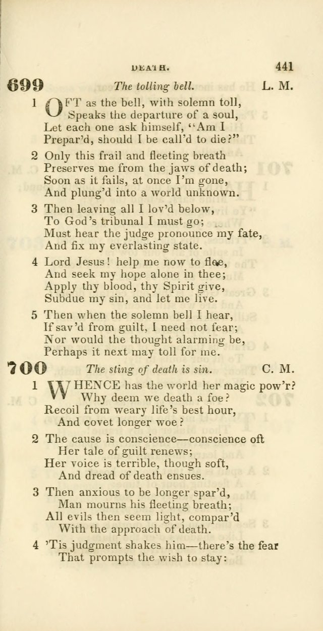 Hymns: selected and original, for public and private worship (60th ed., 1st rev. ed.) page 441