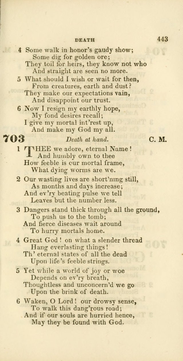 Hymns: selected and original, for public and private worship (60th ed., 1st rev. ed.) page 443