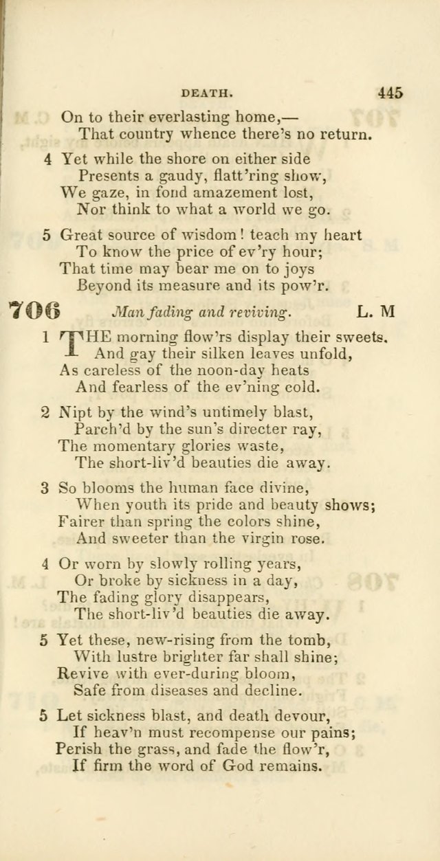 Hymns: selected and original, for public and private worship (60th ed., 1st rev. ed.) page 445