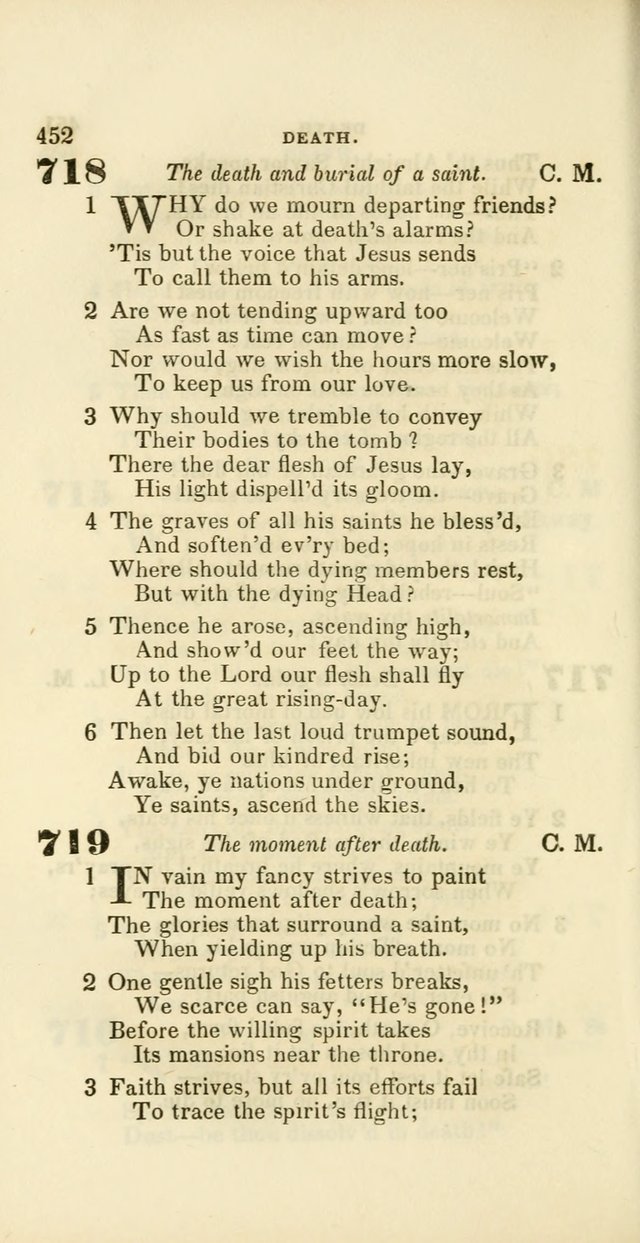 Hymns: selected and original, for public and private worship (60th ed., 1st rev. ed.) page 452