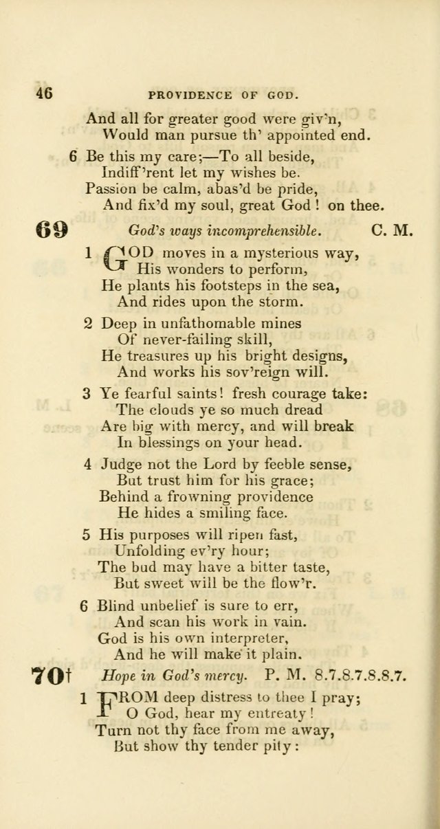 Hymns: selected and original, for public and private worship (60th ed., 1st rev. ed.) page 46